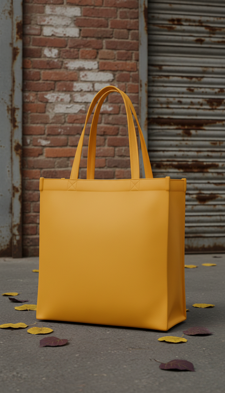 Streetwear tote bag in sunbeam yellow