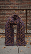 Chunky scarf in violet pop