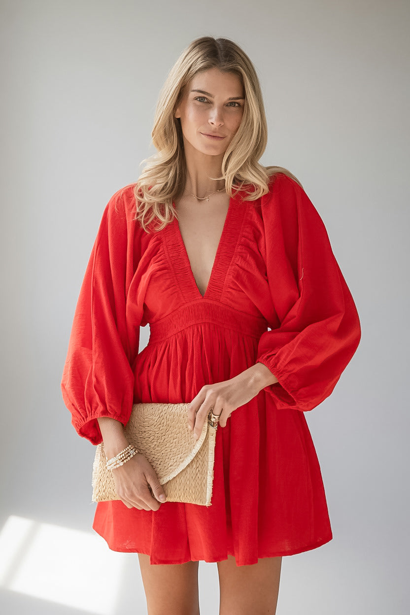 In My Element Smocked Waist Mini Dress
