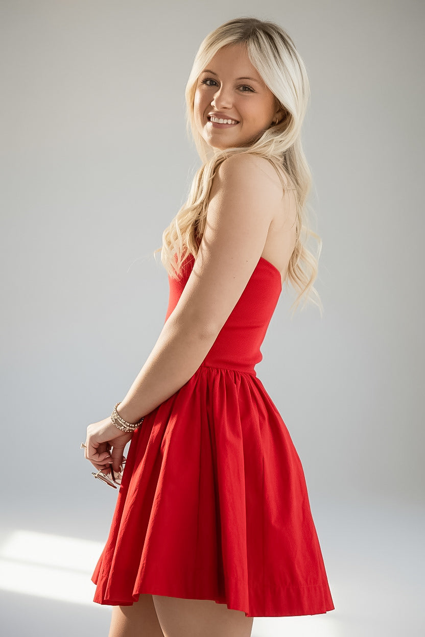 Effortless Occasion Strapless Mini Dress