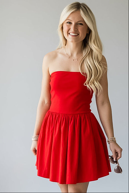 Effortless Occasion Strapless Mini Dress
