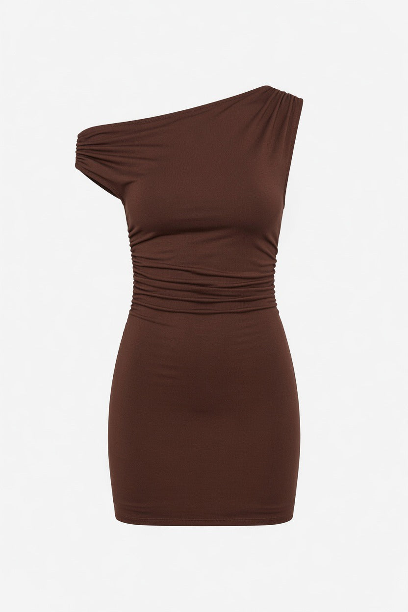 Quietly Chic Ruched Mini Dress