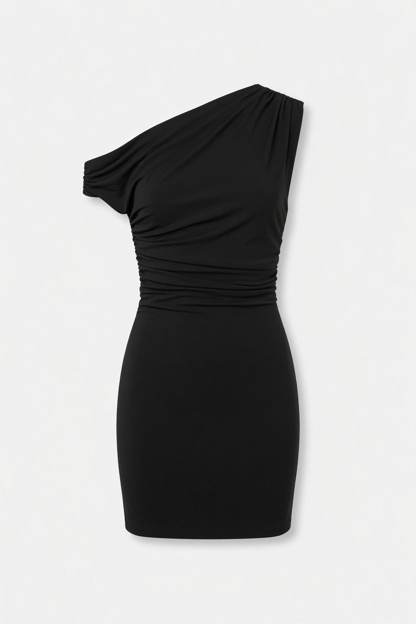 Quietly Chic Ruched Mini Dress