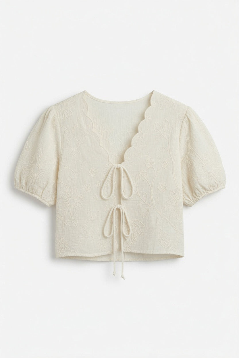 Dressed For It Floral Embroidered Blouse