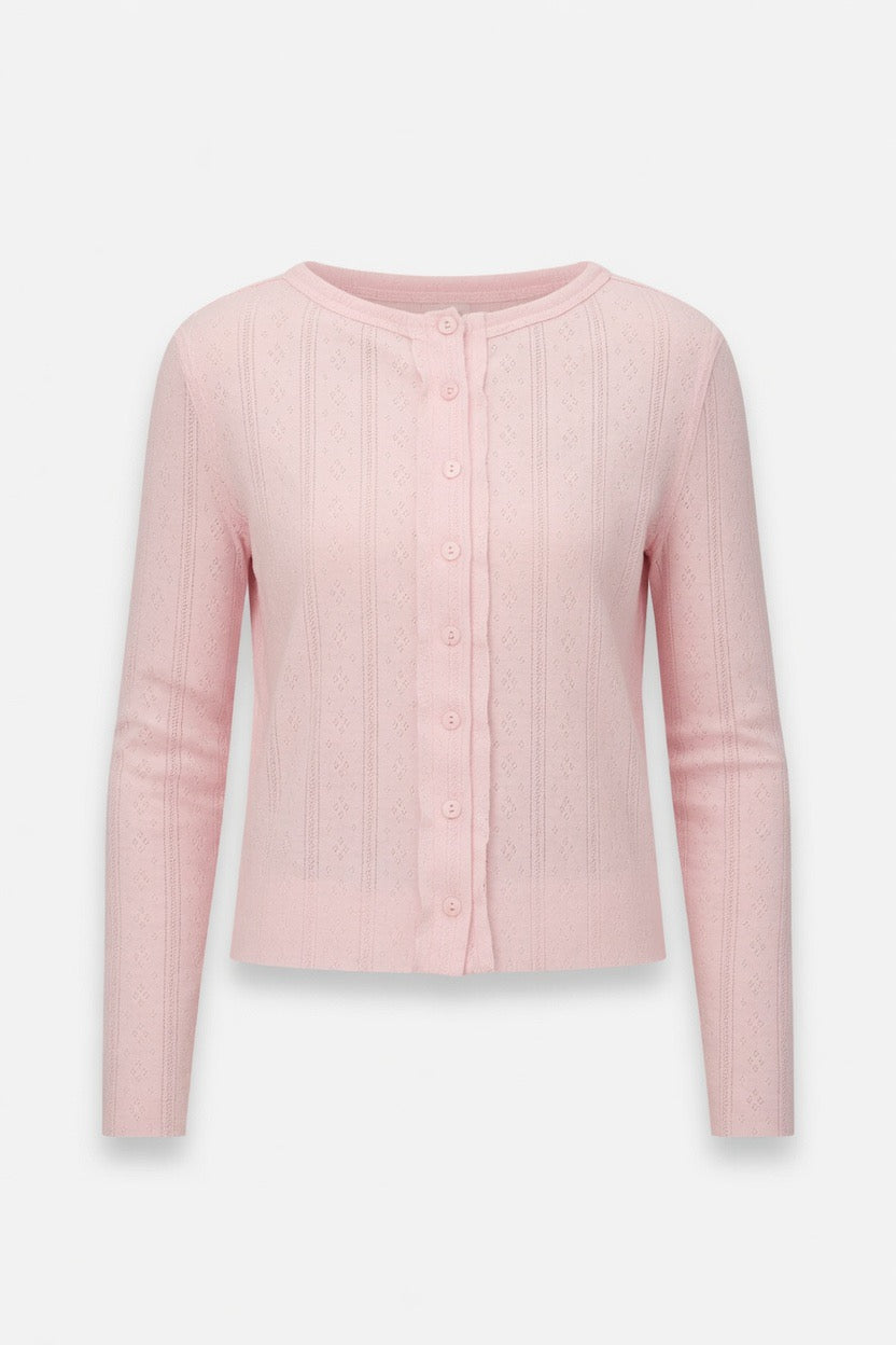 Learn From The Best Textured Henley Cardigan