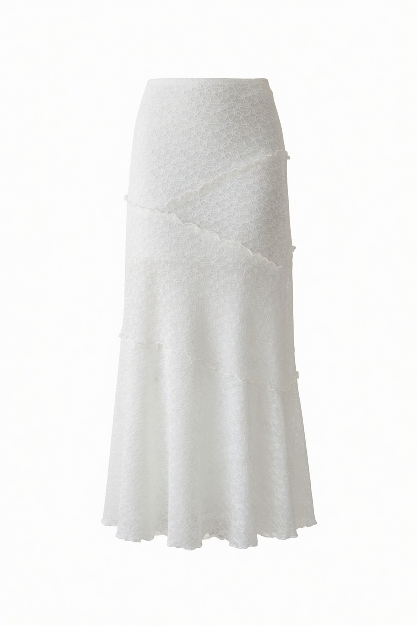 Ever After White Lace Maxi Skirt