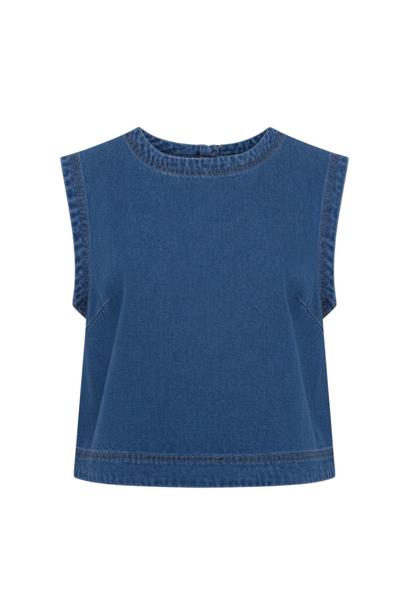 Denim Days Sleeveless Basic Top