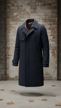 Technical trench coat in midnight navy
