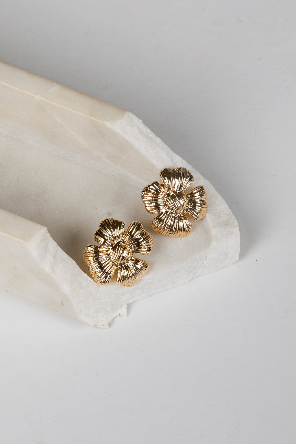 Celine Gold Floral Stud Earrings