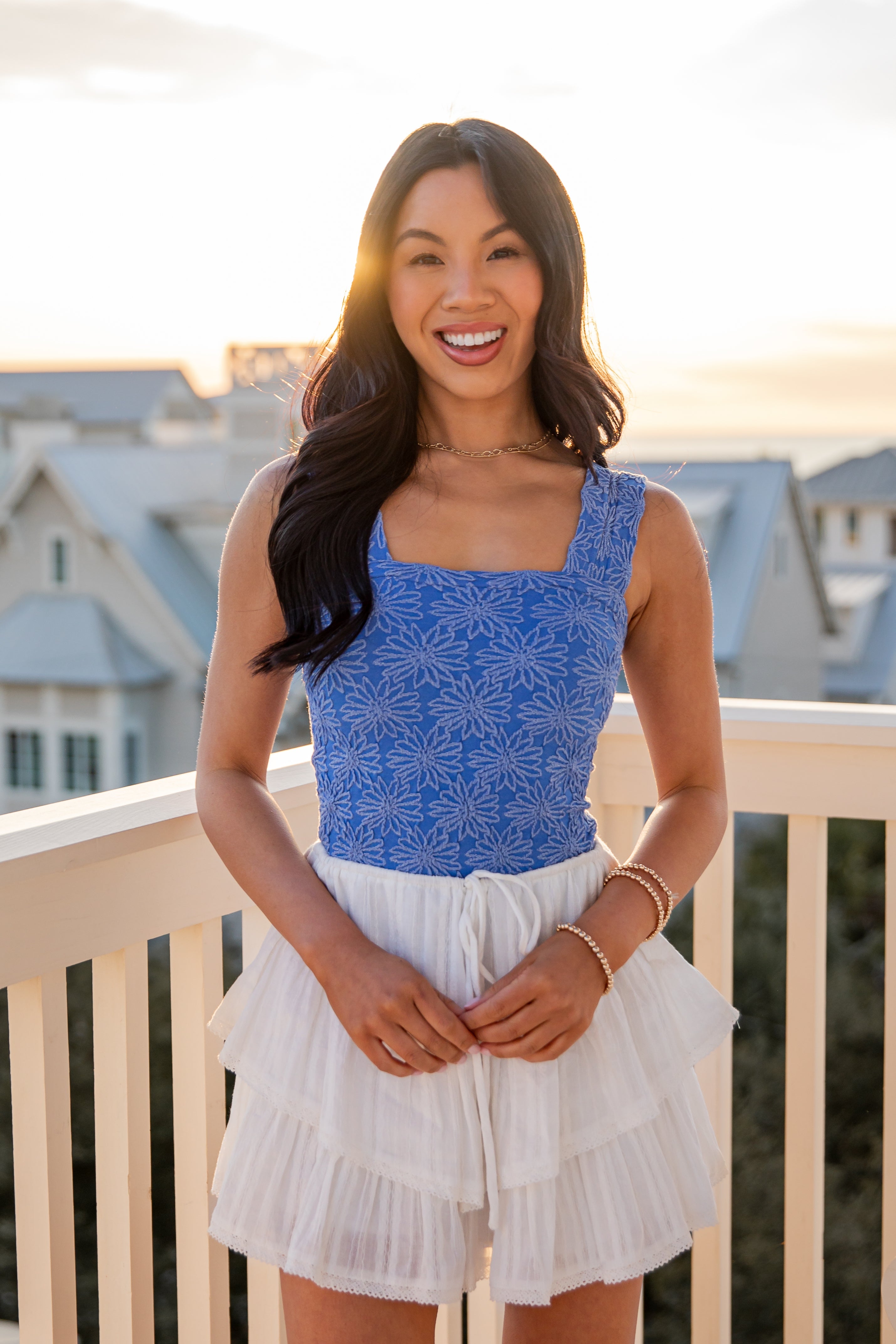 Softly Styled Floral Knit Tank - DU Deal