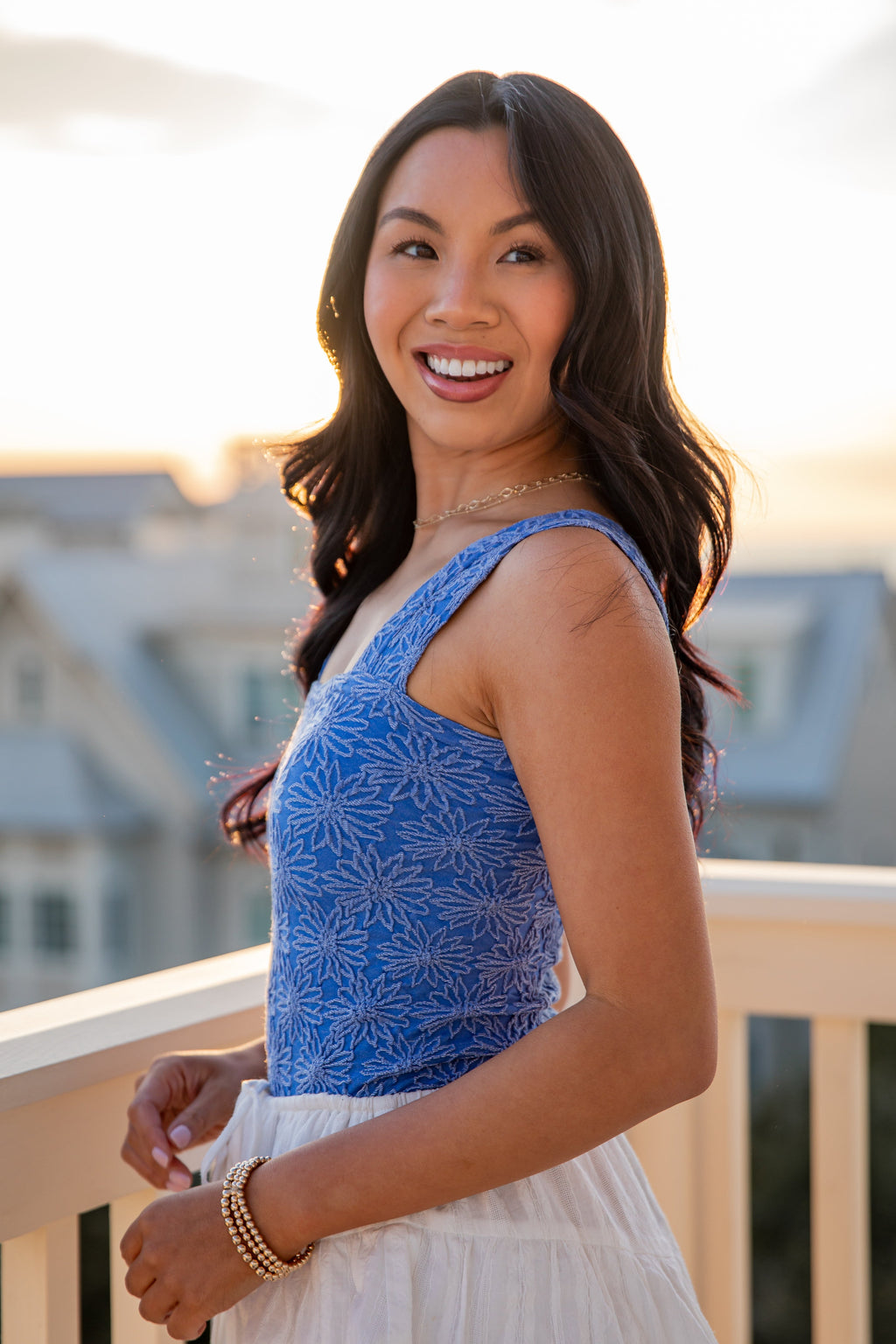 Softly Styled Floral Knit Tank - DU Deal