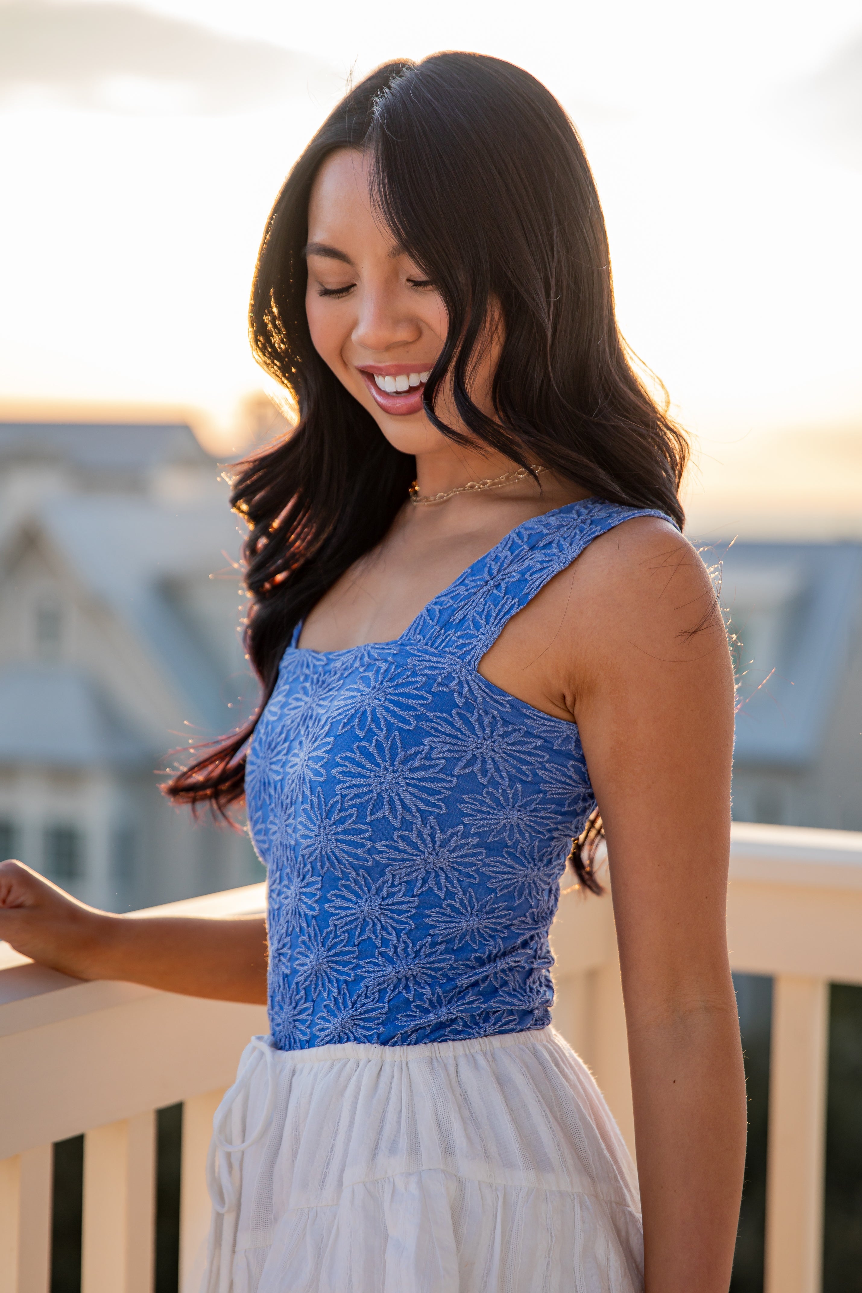 Softly Styled Floral Knit Tank - DU Deal