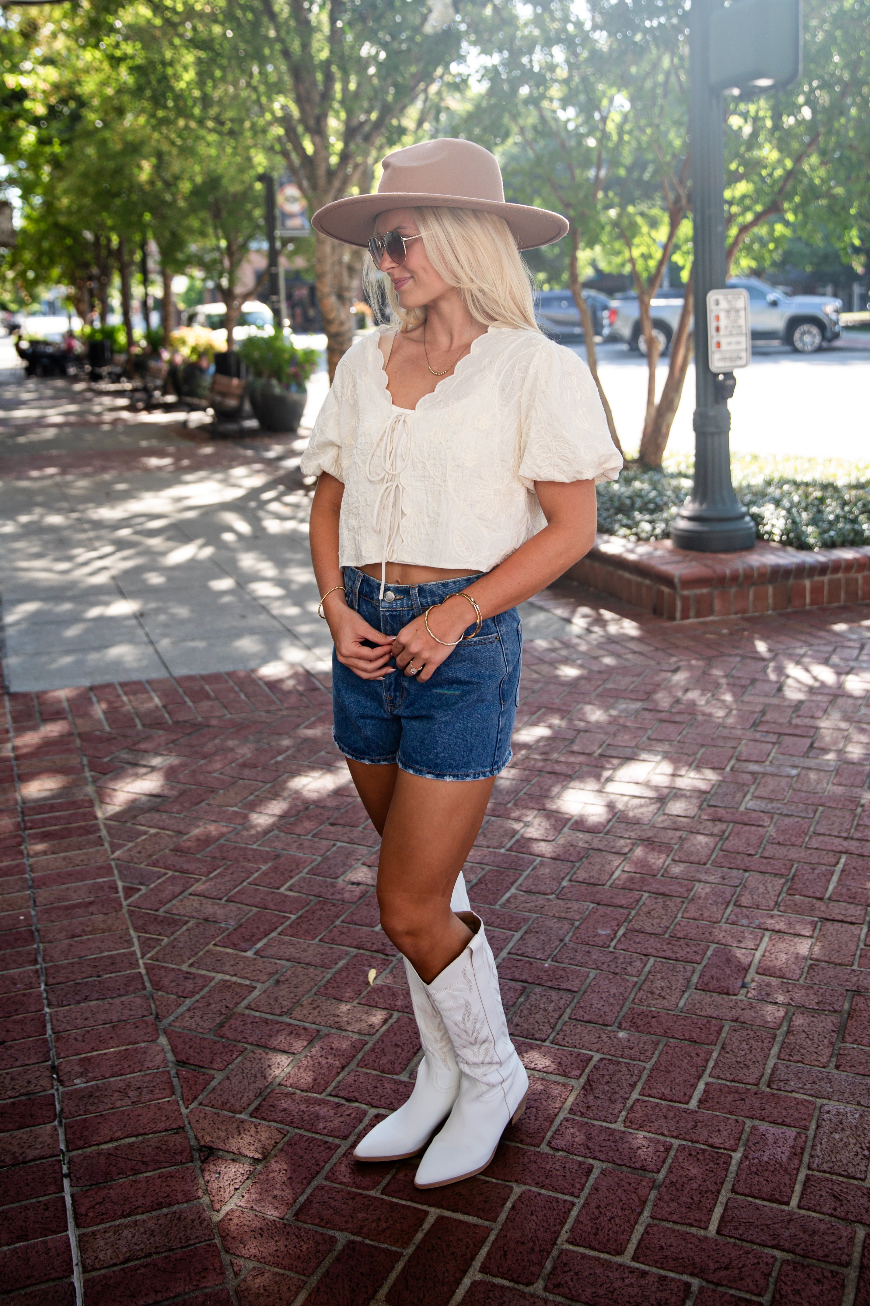 Dressed For It Floral Embroidered Blouse