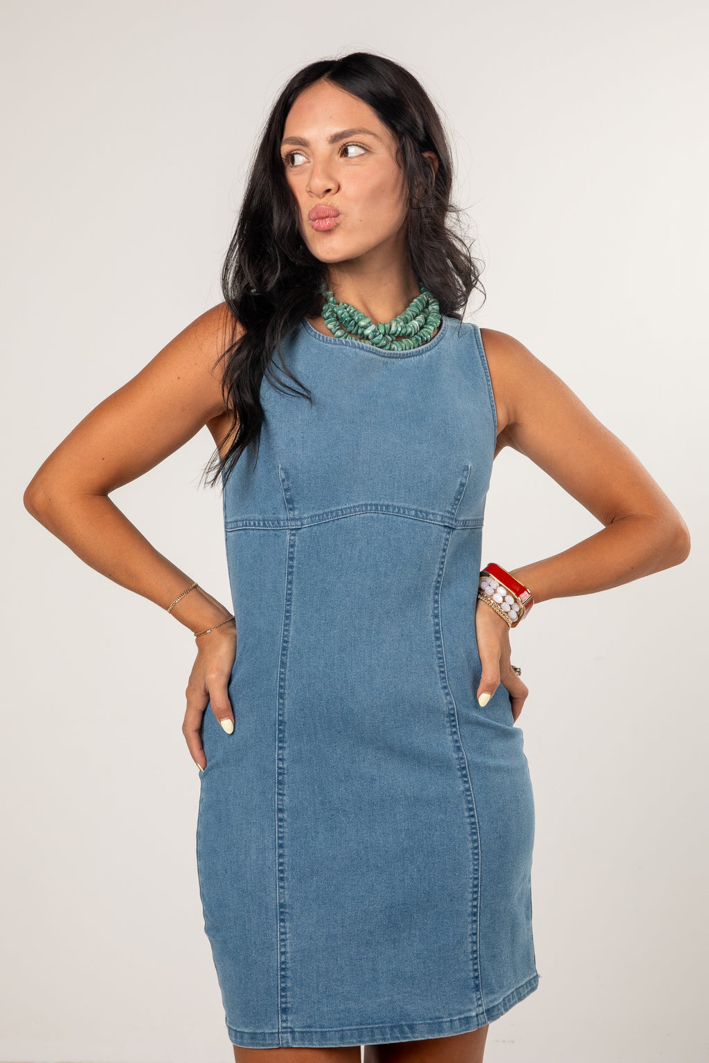 Runaway West Denim Mini Dress