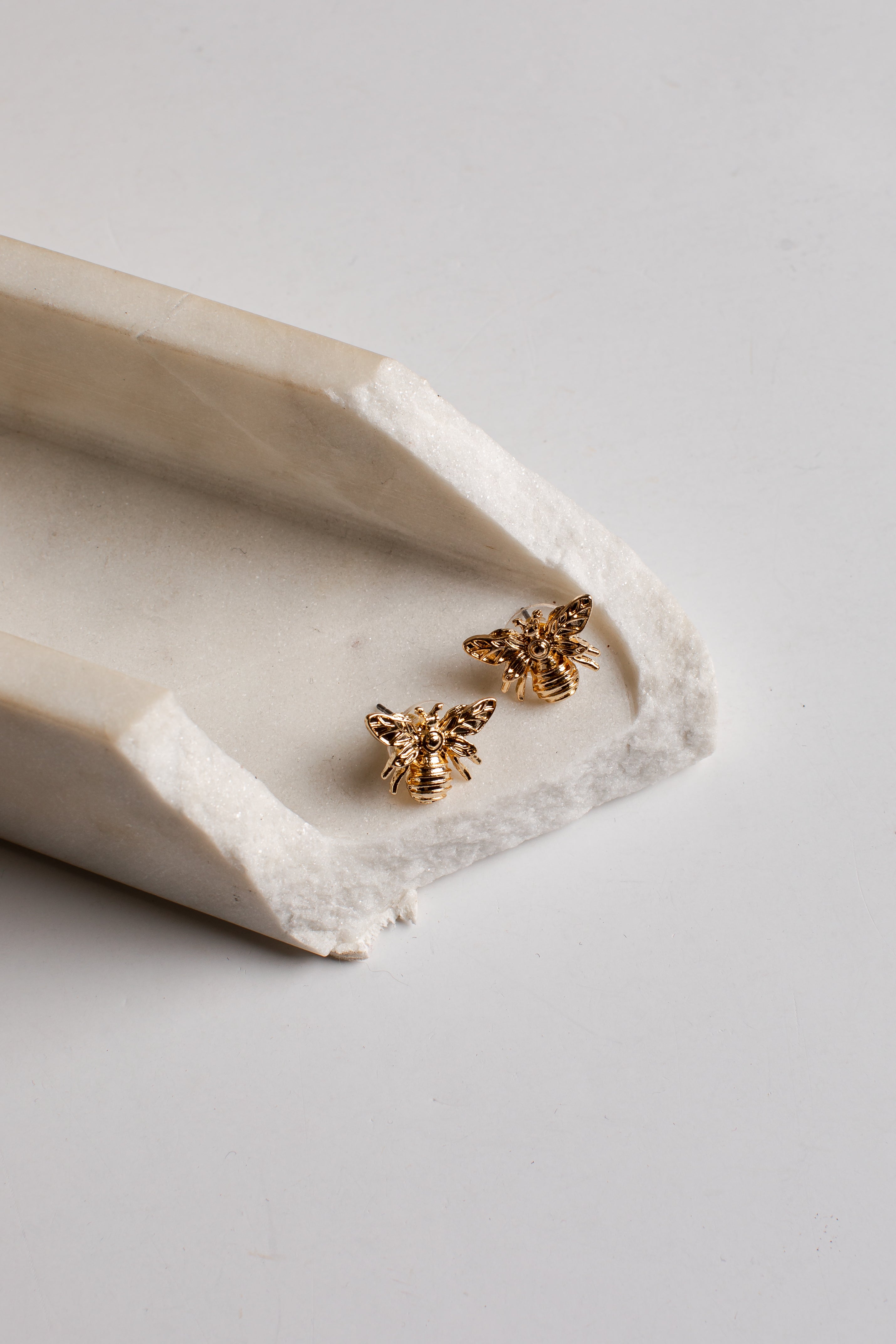 Hadley Bee Gold Stud Earrings