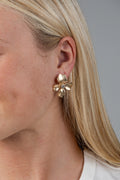 FINAL SALE - Audrey Gold Flower Stud Earrings
