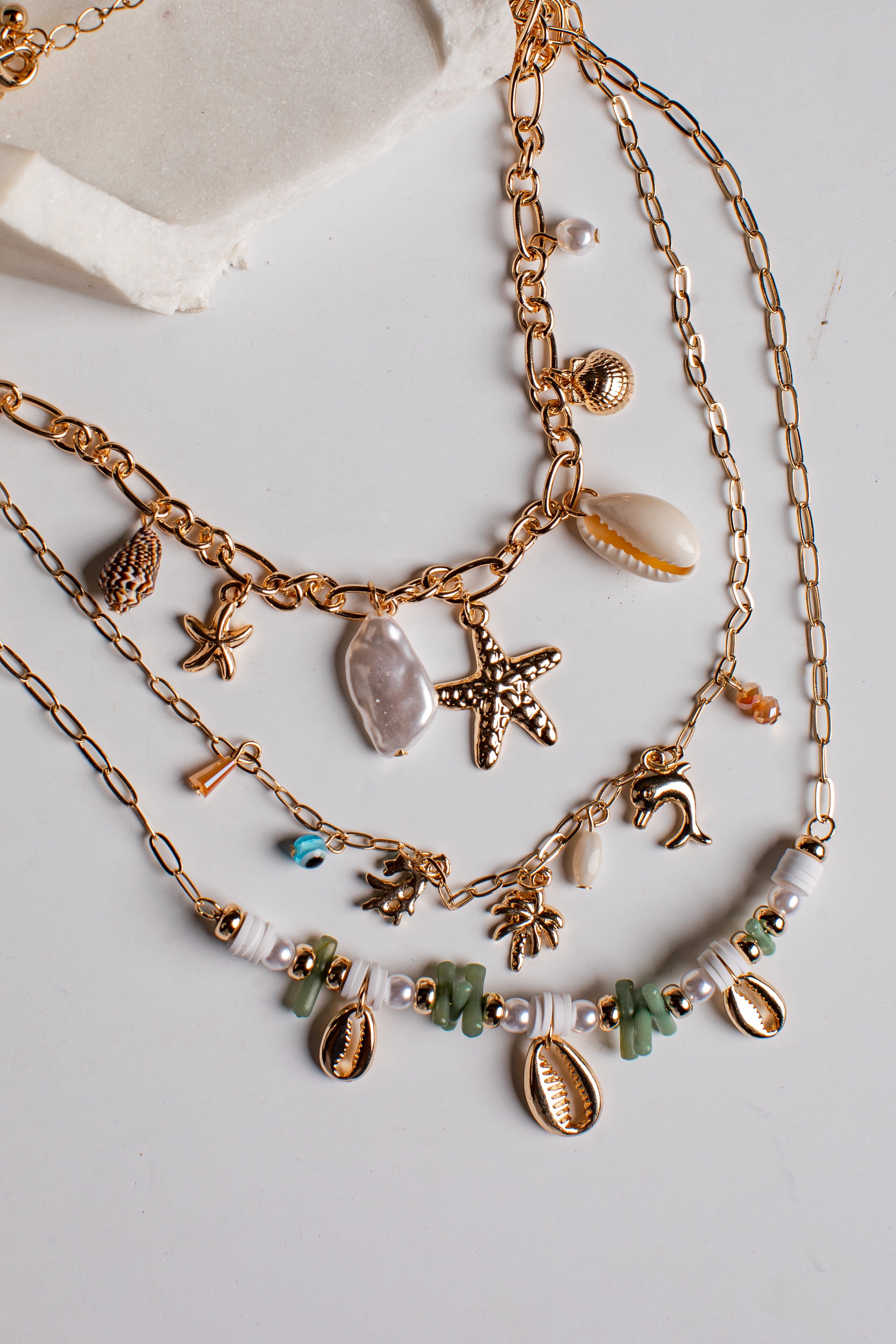 Colette Multi Shell Layered Necklace
