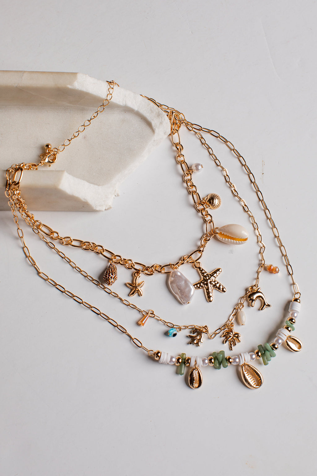 Colette Multi Shell Layered Necklace