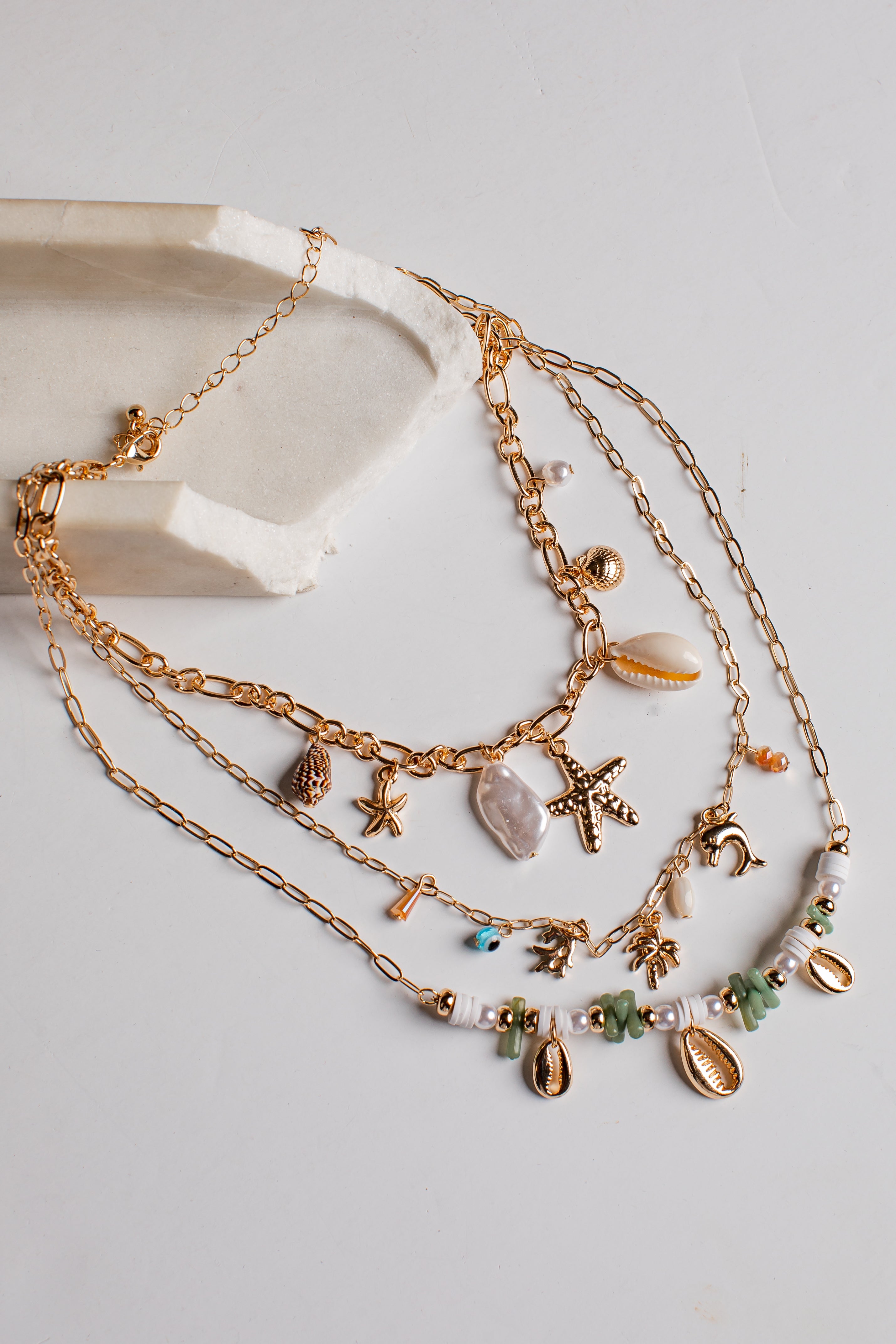 Colette Multi Shell Layered Necklace