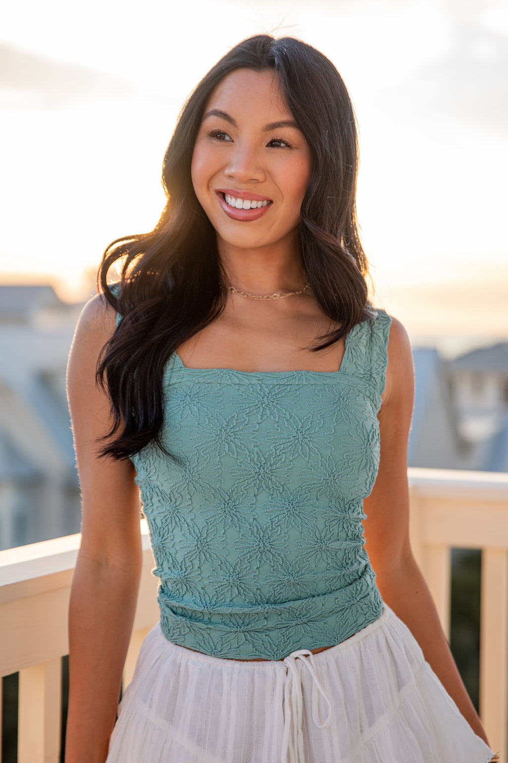 Softly Styled Floral Knit Tank - DU Deal
