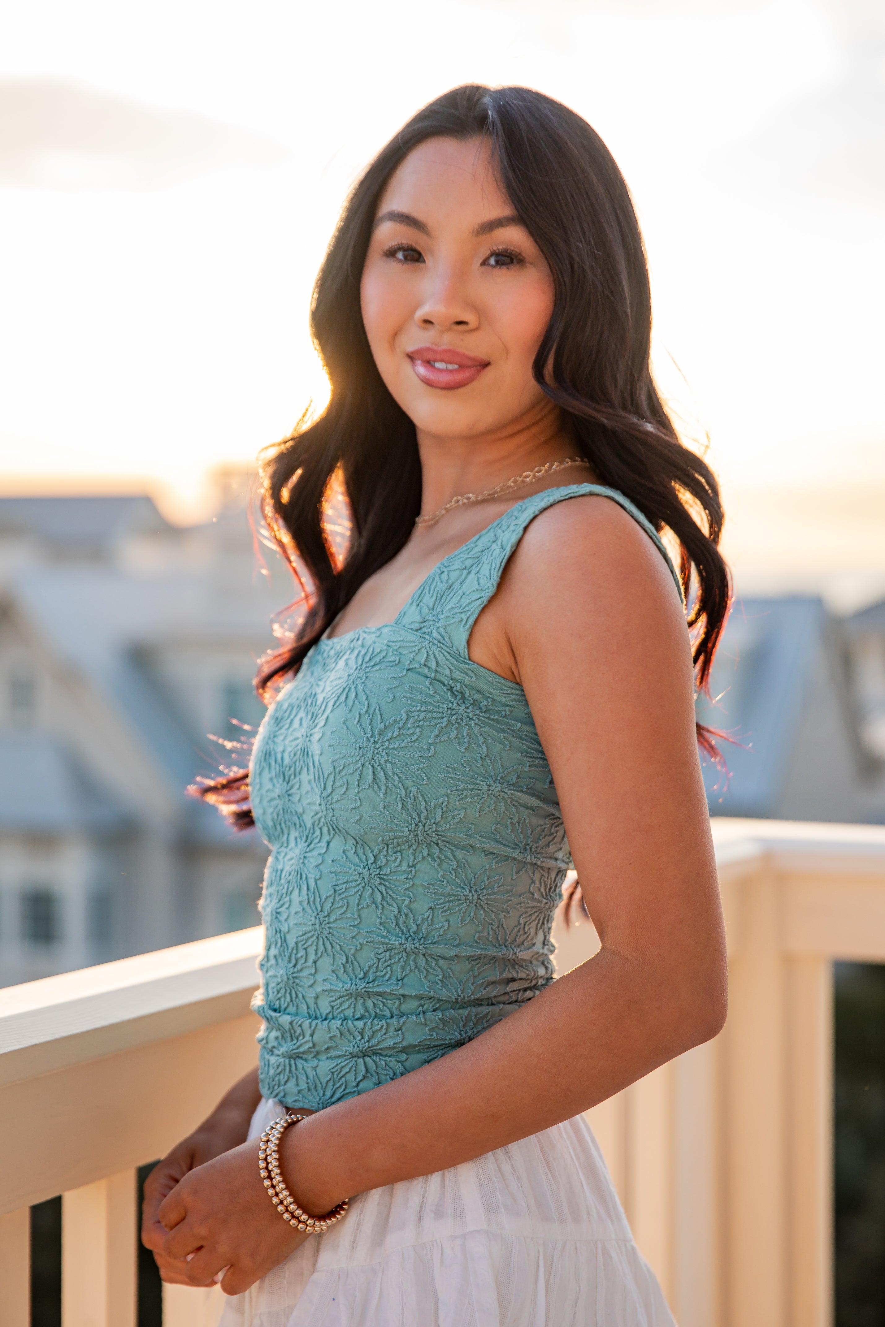 Softly Styled Floral Knit Tank - DU Deal