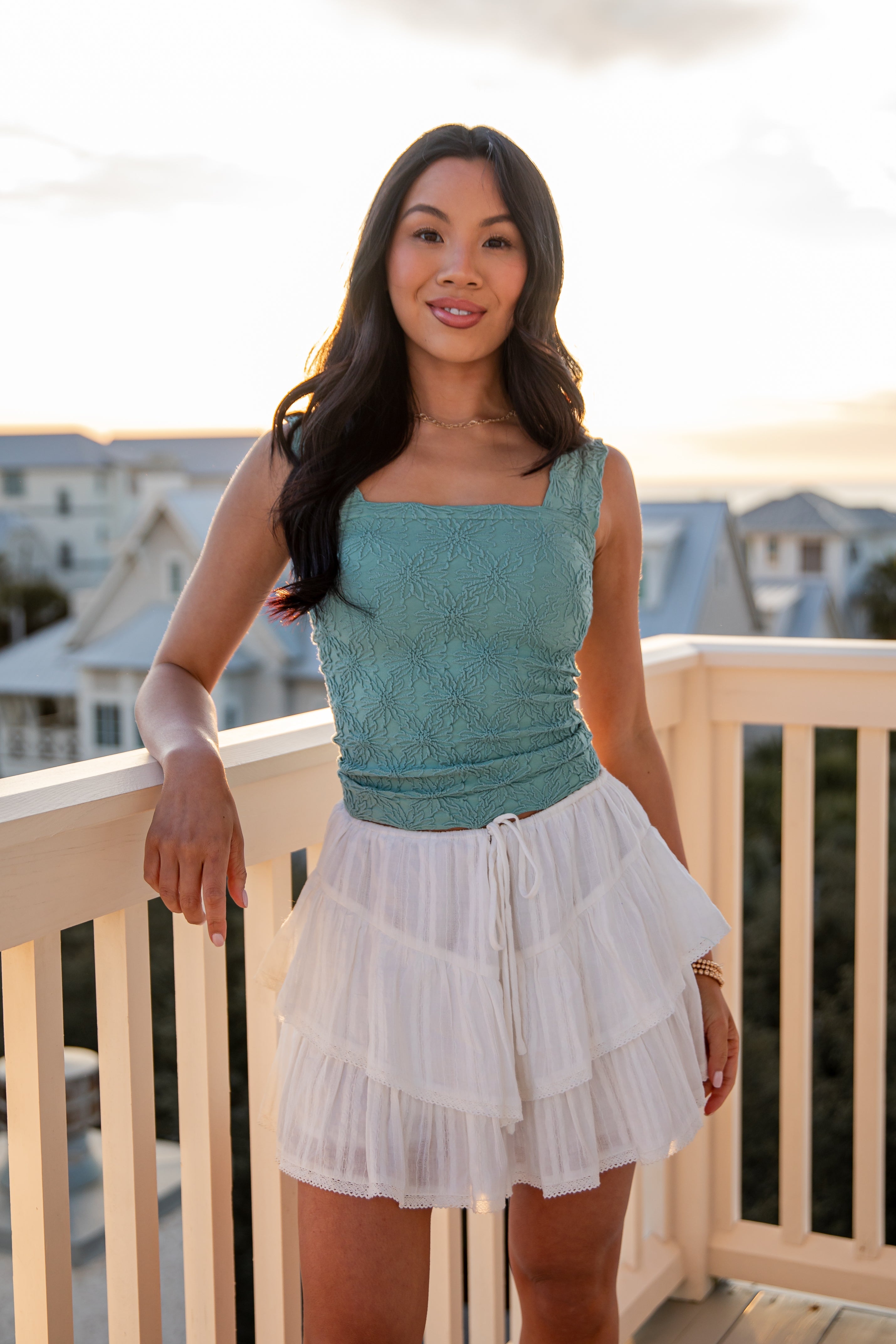 Softly Styled Floral Knit Tank - DU Deal