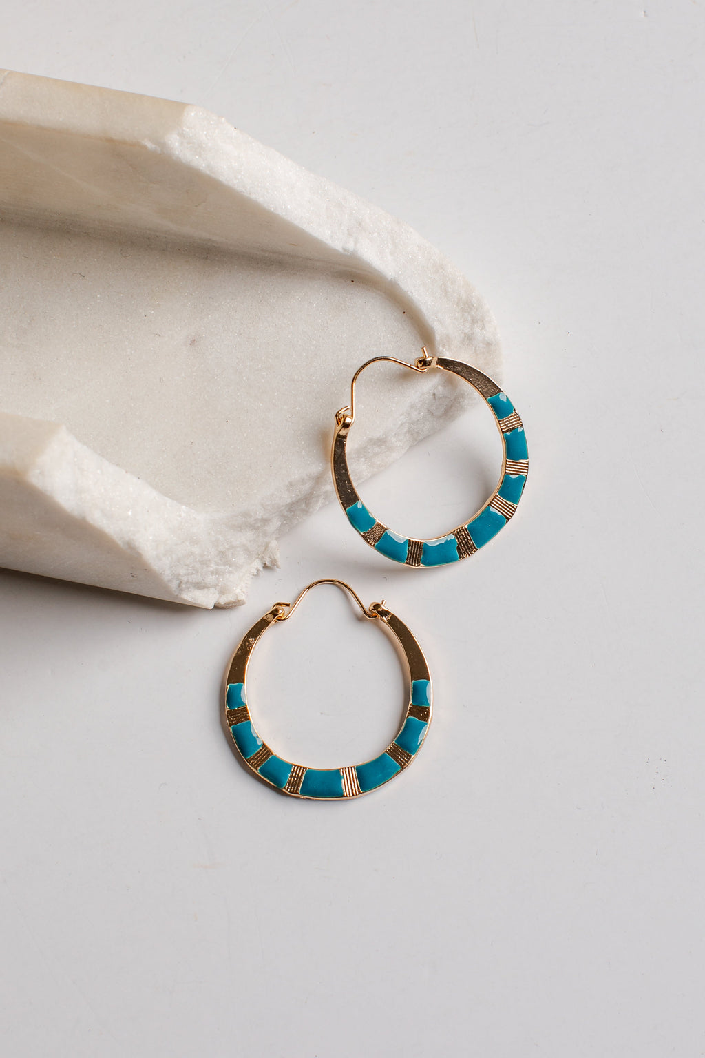 Camille Multi Stripe Hoop Earrings