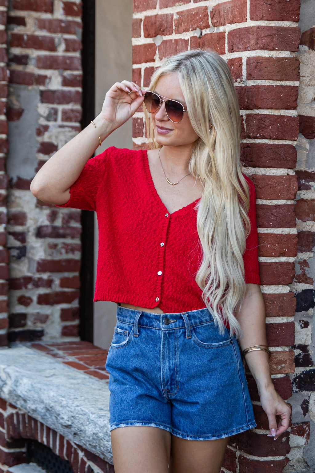 Crisp Mornings Textured Cardigan Top