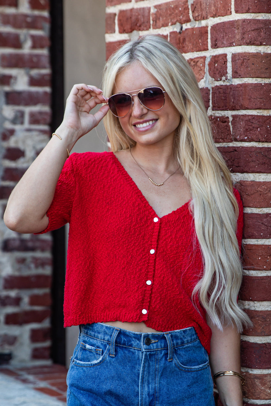 Crisp Mornings Textured Cardigan Top