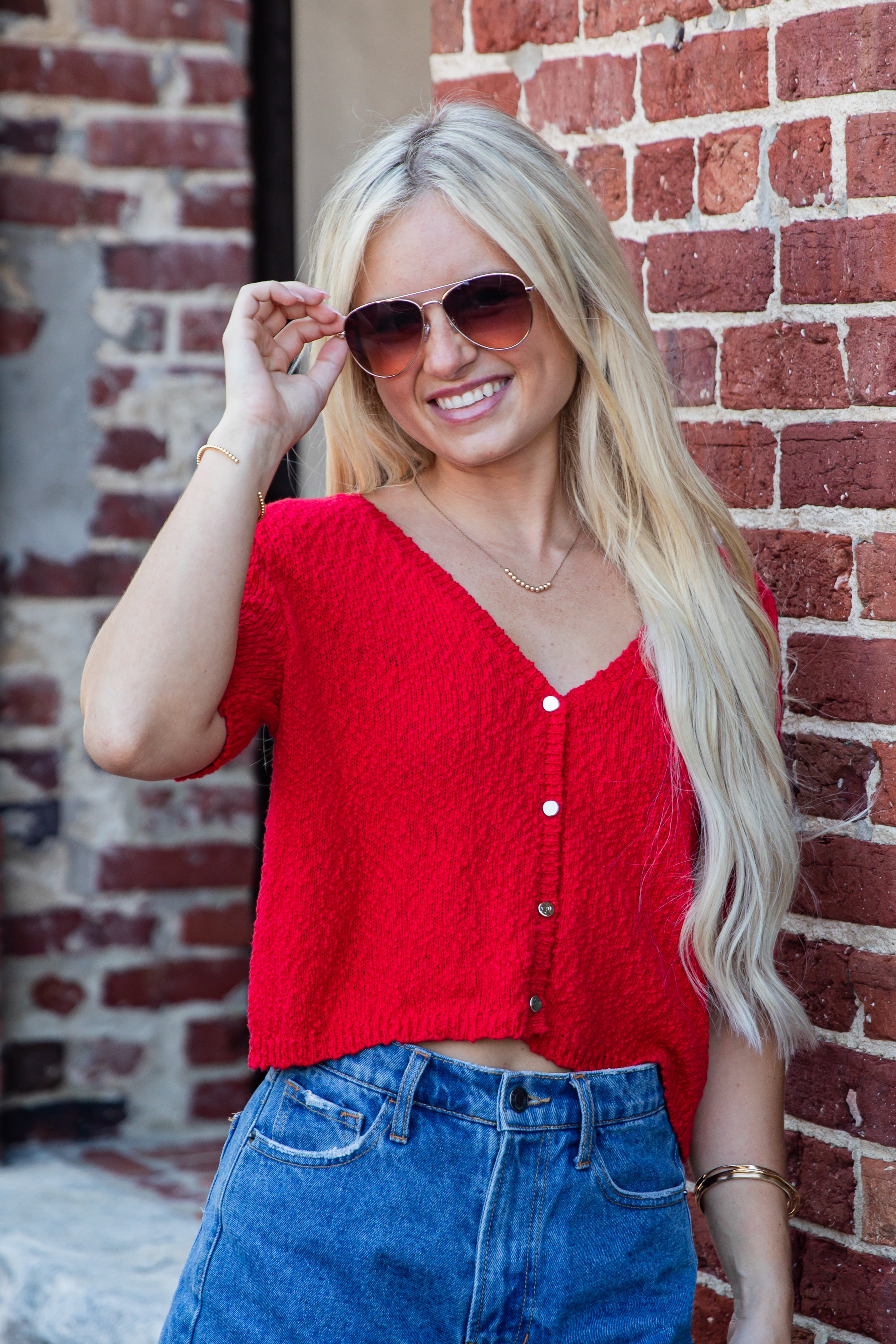 Crisp Mornings Textured Cardigan Top