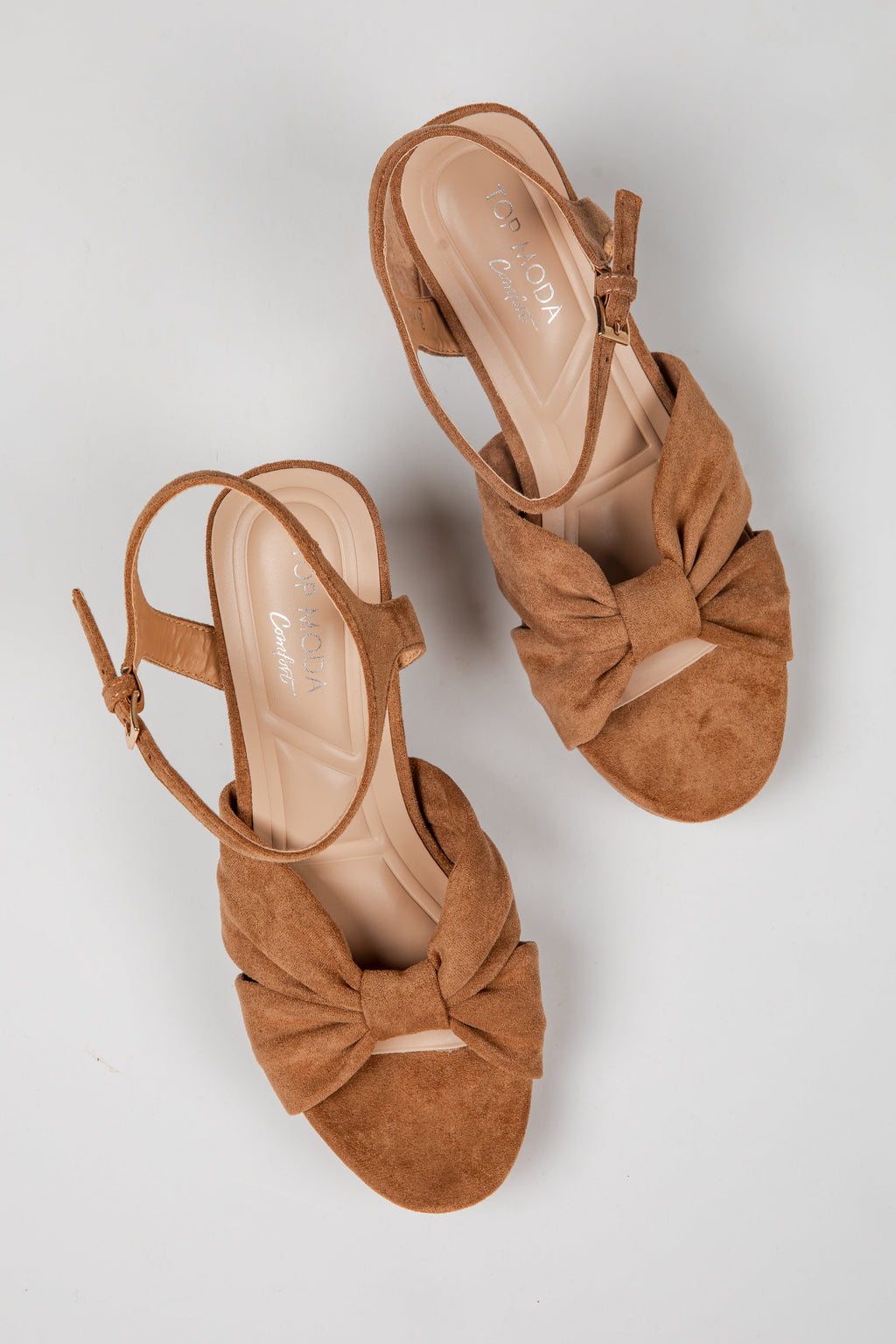 Top Of The List Bow Suede Block Heels