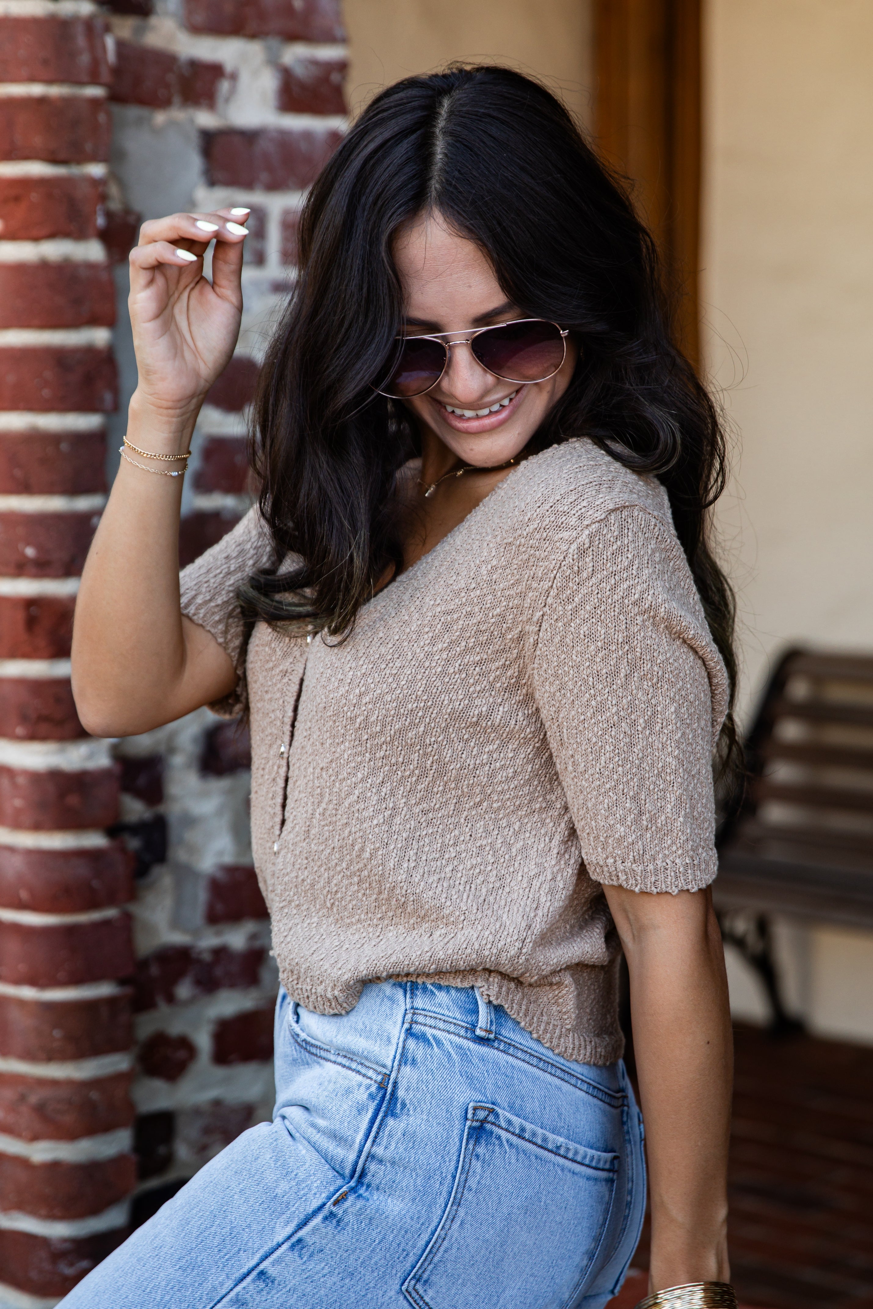 Crisp Mornings Textured Cardigan Top