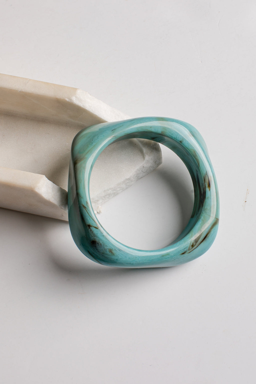 Trinity Turquoise Resin Bangle Bracelet
