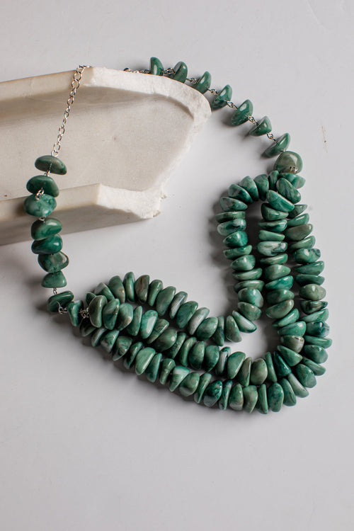 Ainsley Turquoise Stone Beaded Necklace