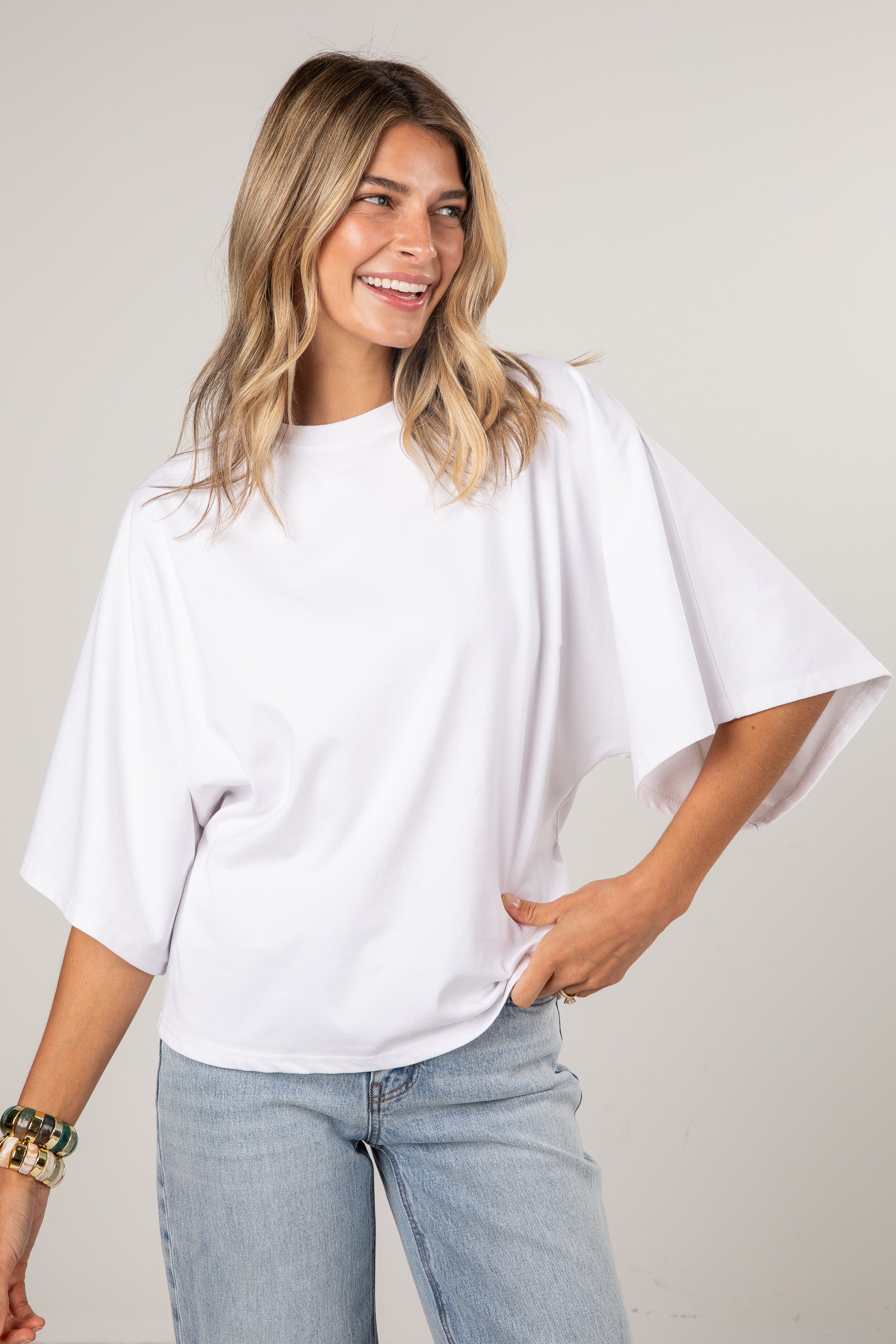 Made For Comfort White Basic Tee