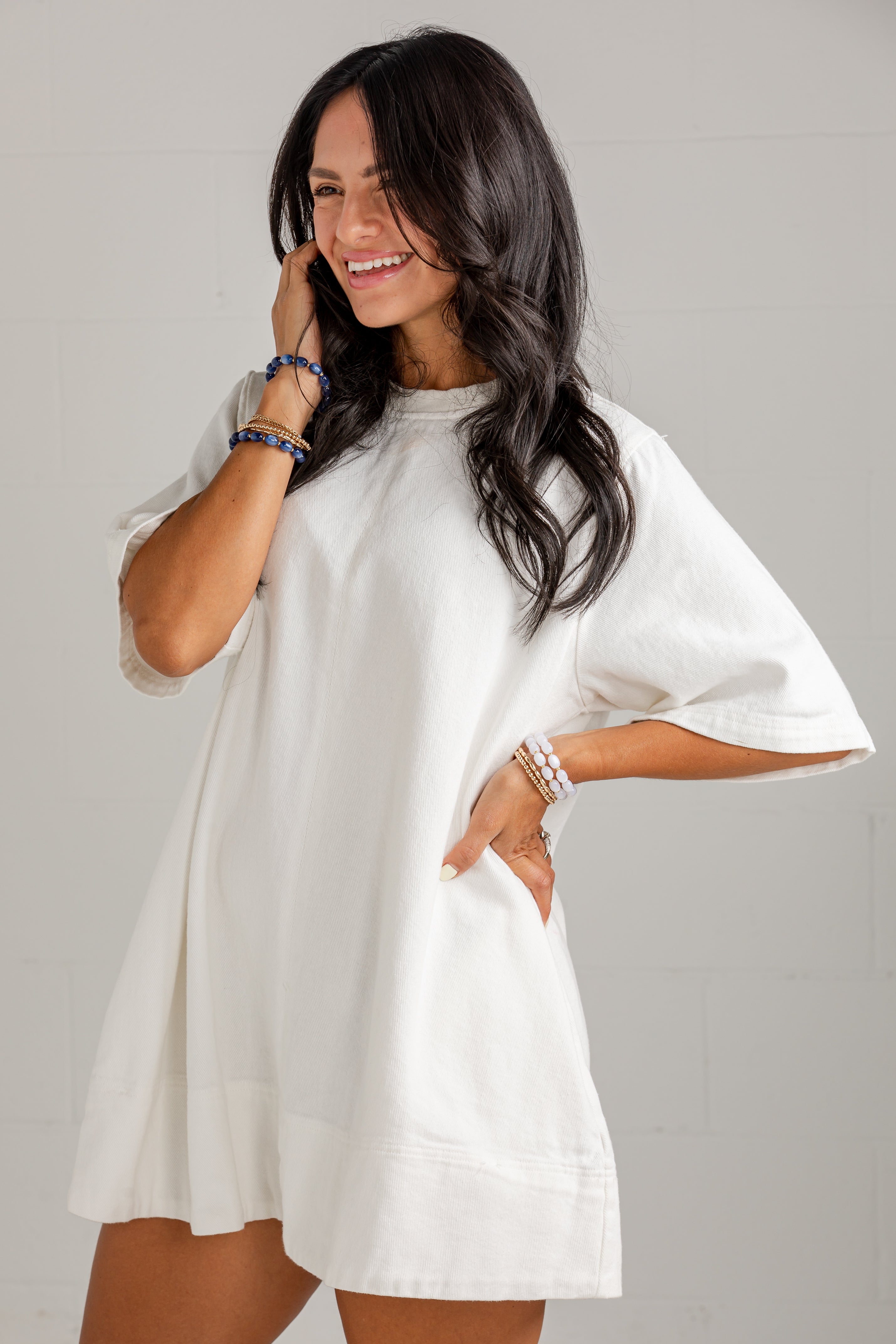Bright Horizons White Denim Mini Dress