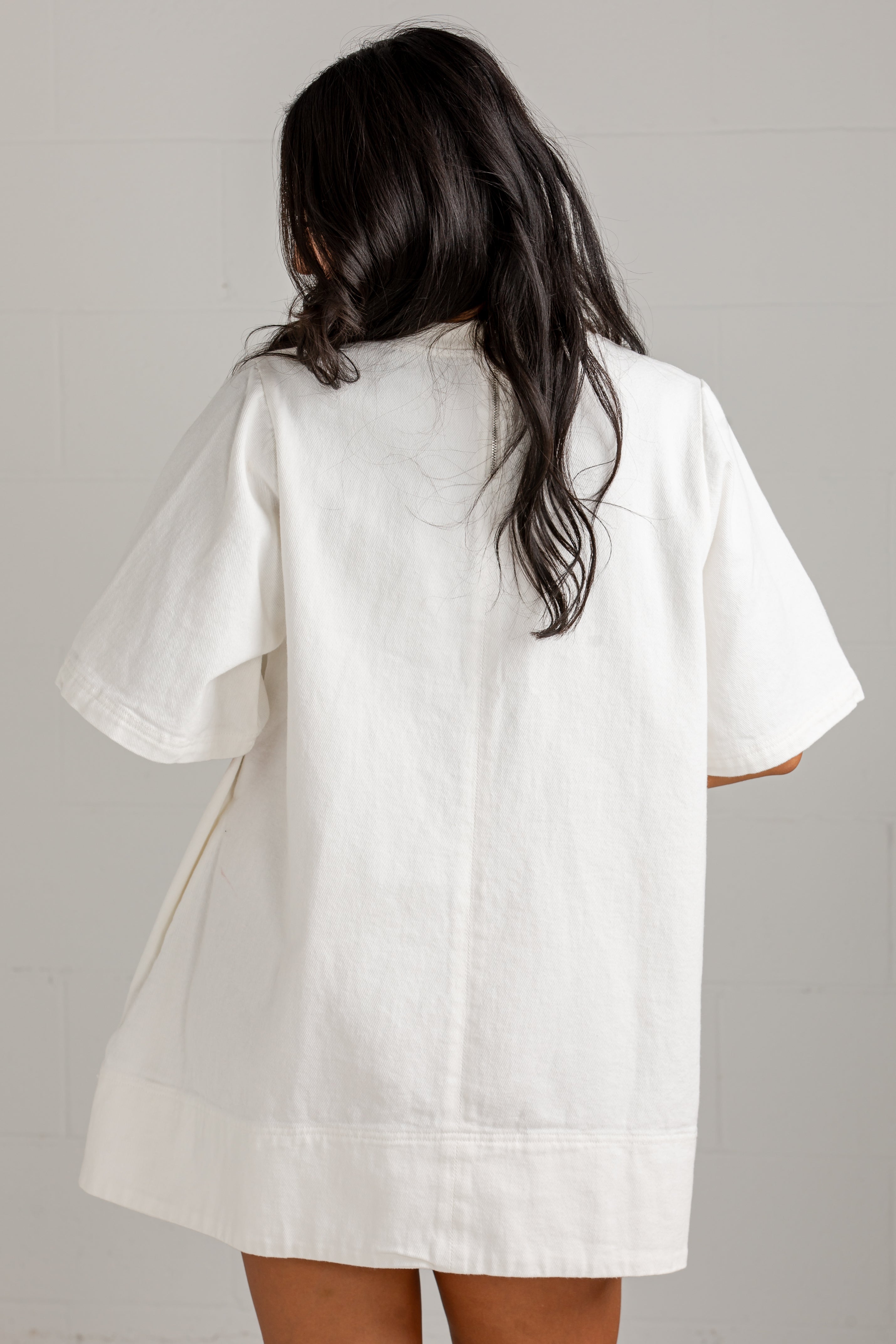Bright Horizons White Denim Mini Dress