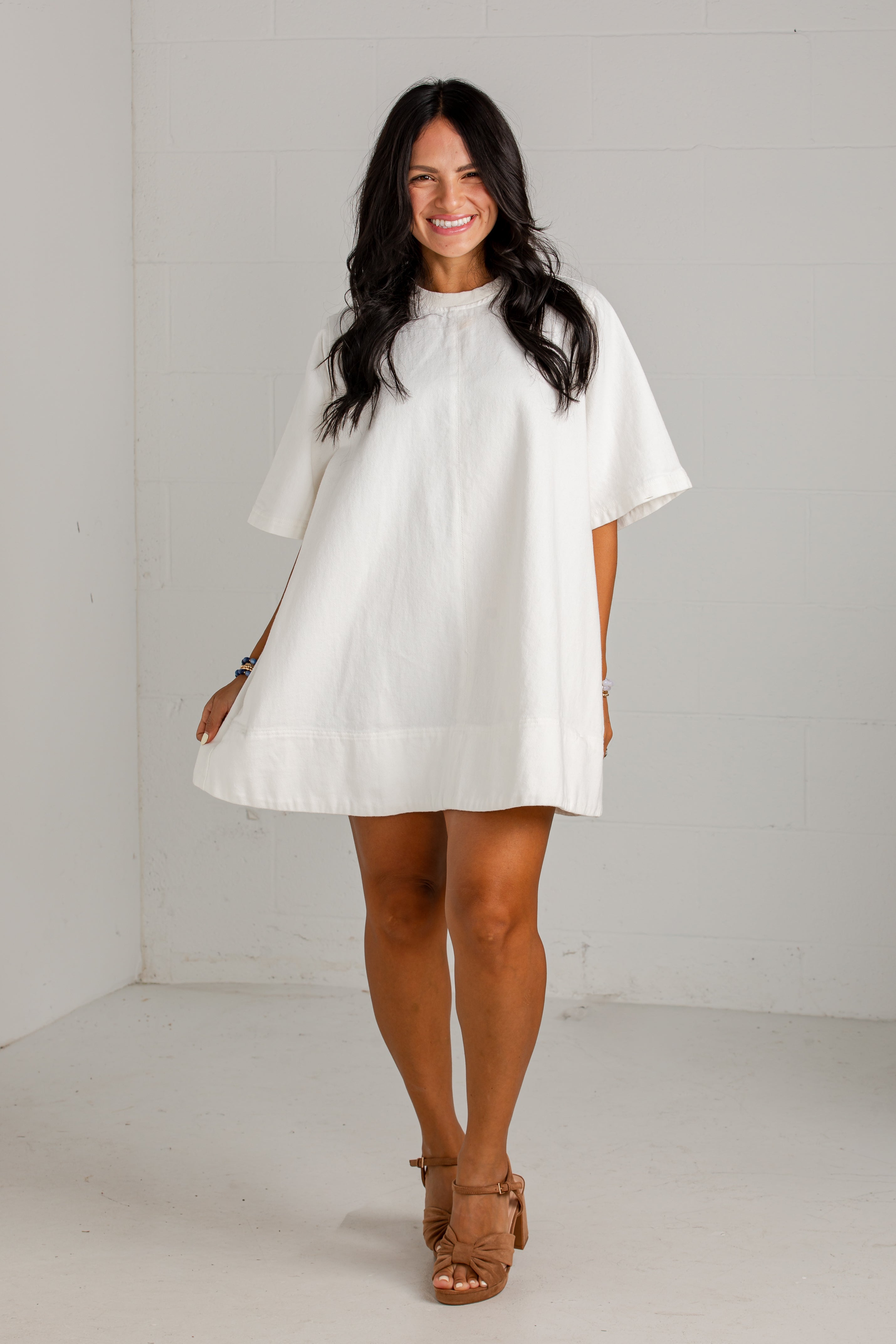 Bright Horizons White Denim Mini Dress