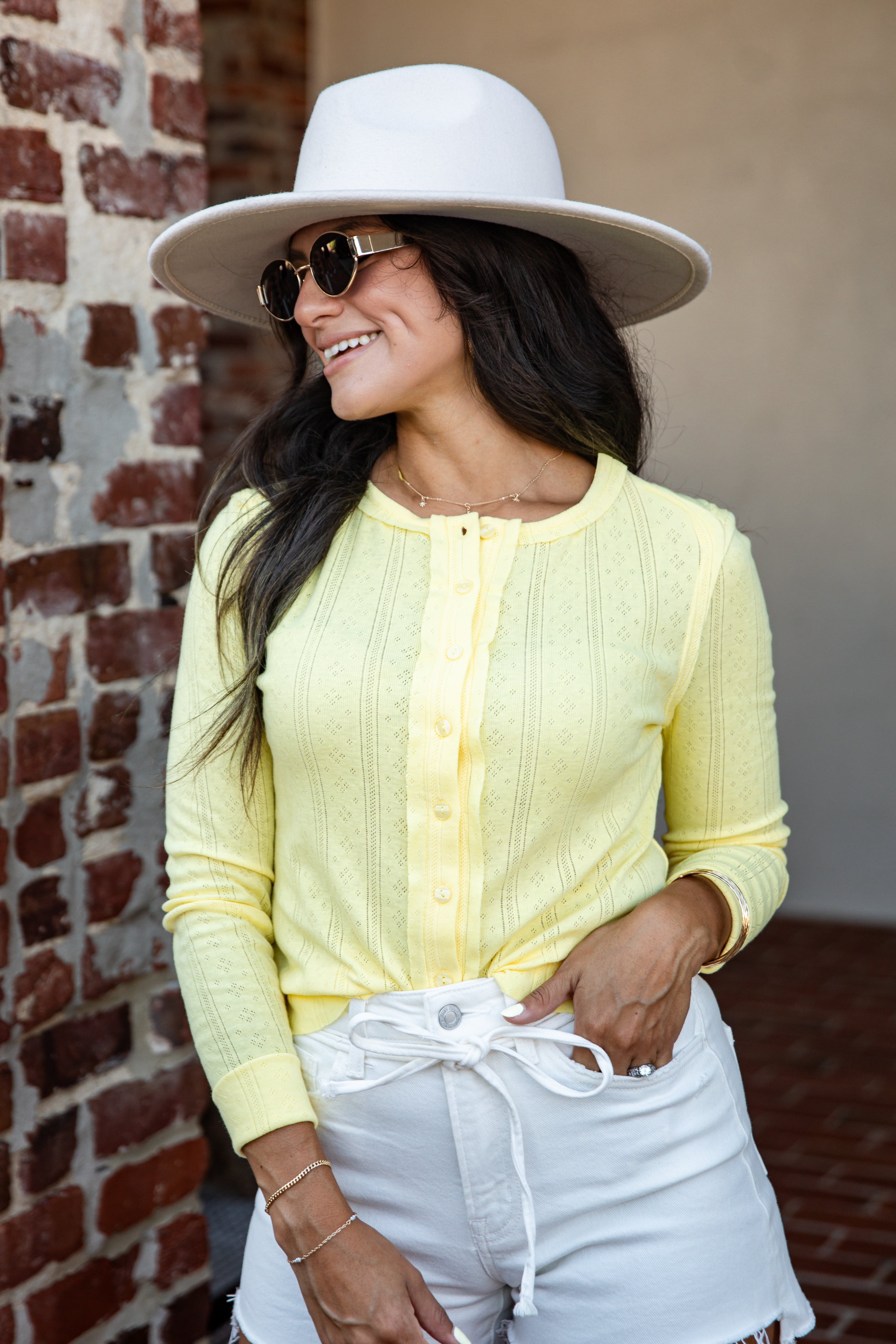 Learn From The Best Textured Henley Cardigan