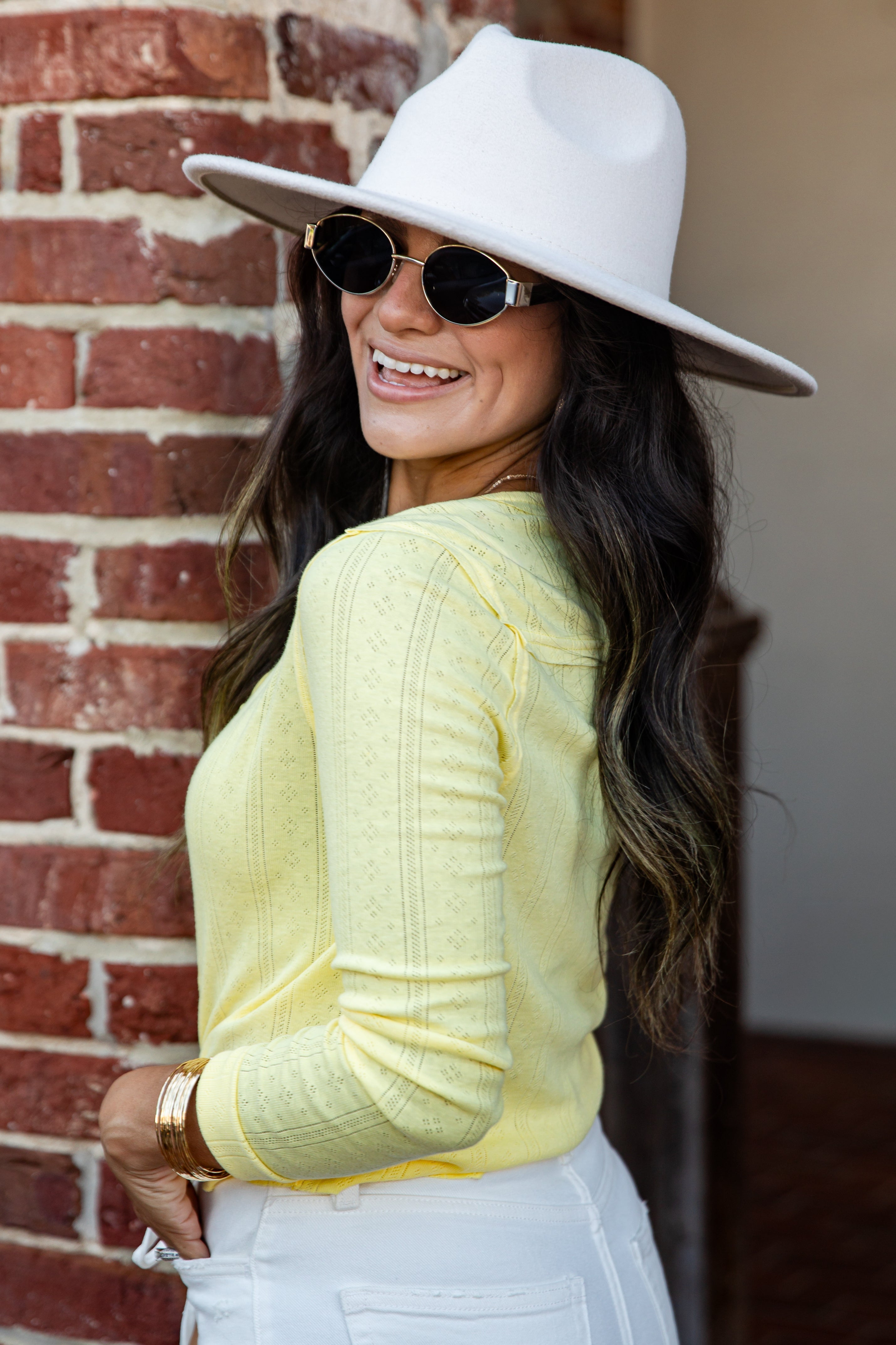 Learn From The Best Textured Henley Cardigan