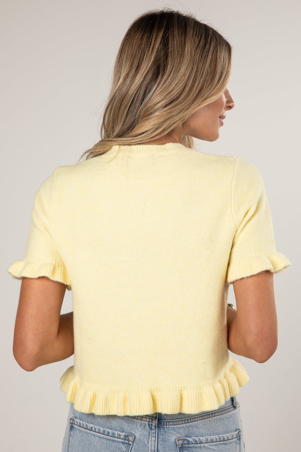 Just My Type Yellow Knit Top